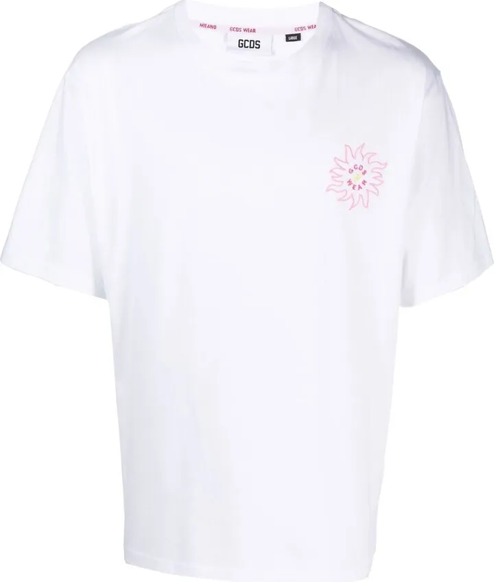 rear logo-print detail T-shirt