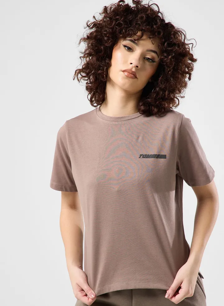 Regular Logo Racer Printed T-Shirt