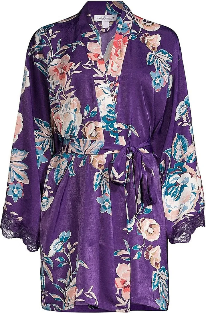 Mika Floral Satin Robe