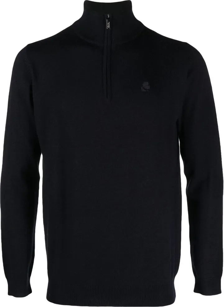 Zip-Up Wool Jumper