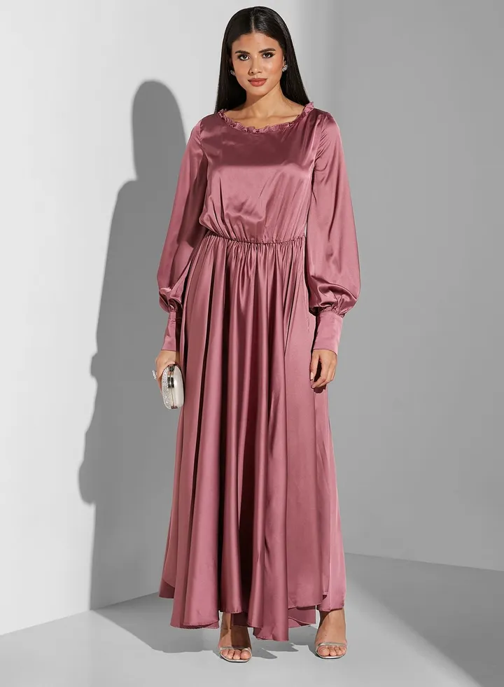Manal Ajaj Puffy Sleeved Dress