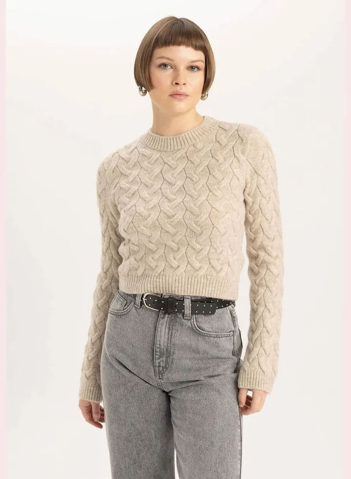 Woman Tricot Pullover Long Sleeve
