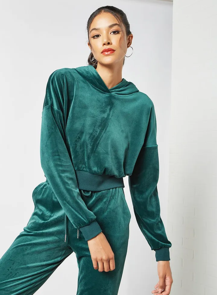 Long Sleeve Cropped Hoodie