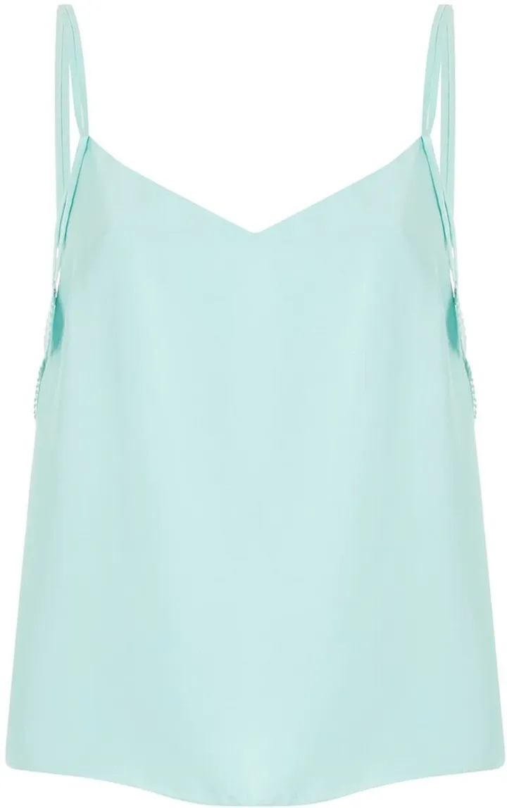 Leaf-Embellished Satin Camisole