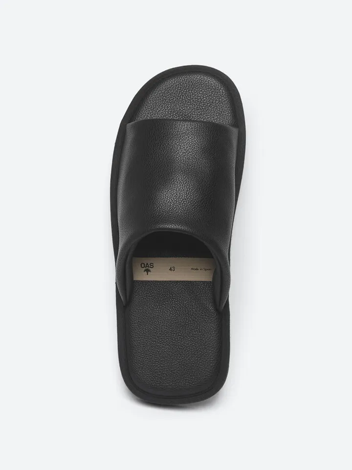 Black Vegan Slippers