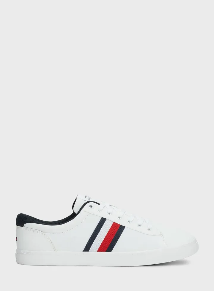 Stripe Low Top Lace Up Sneakers