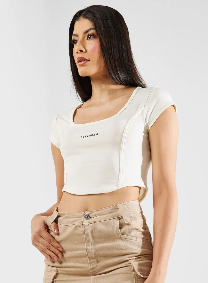 Wordmark Corset T-Shirt