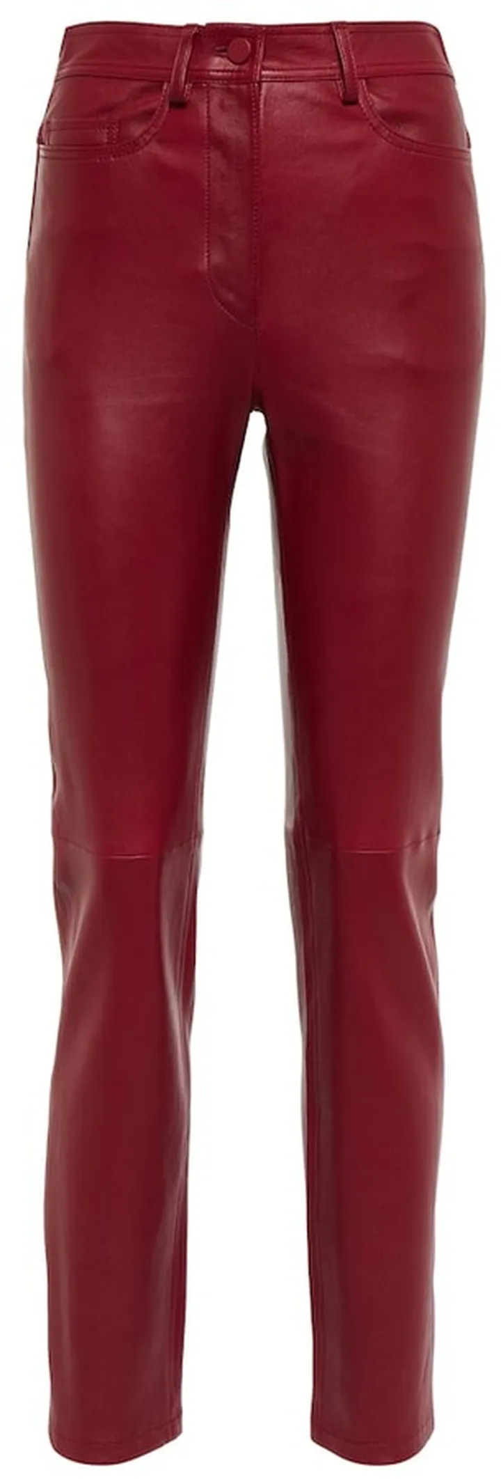 Teddy mid-rise leather pants