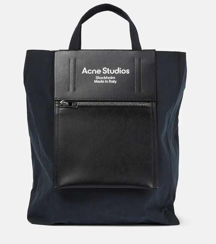 Baker leather-trimmed tote
