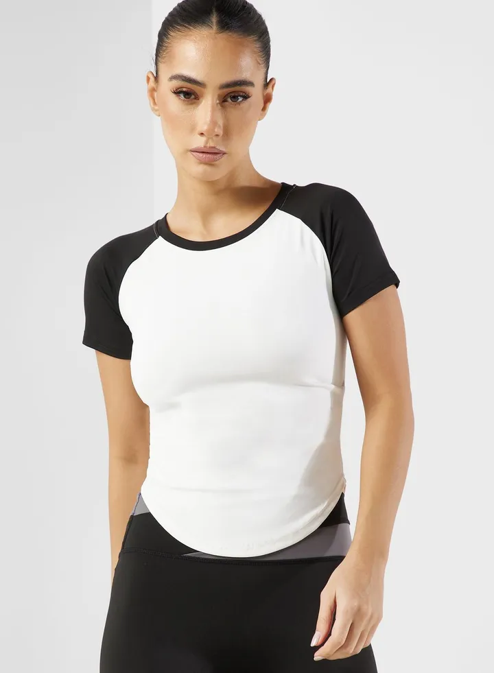 Ruched Detail Athletic T-Shirt