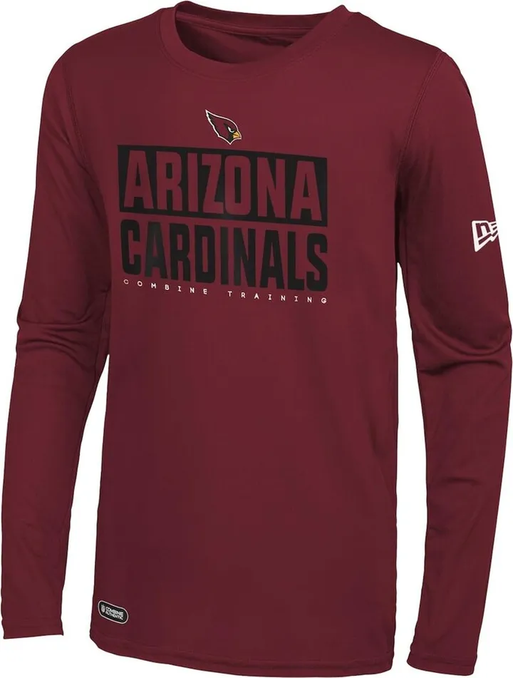 Men's New Era Cardinal Arizona Cardinals Combine Authentic Offsides Long Sleeve T-shirt