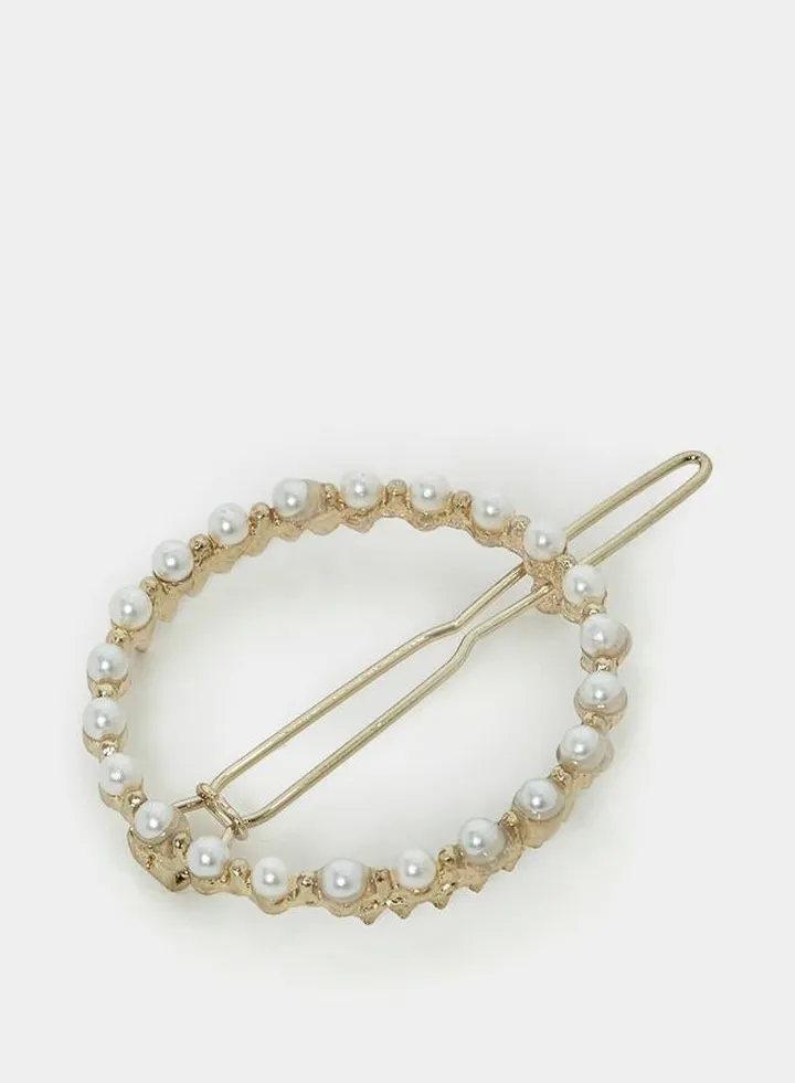Faux Pearl Hair Clip