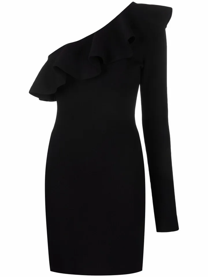 One-Shoulder Ruffled Mini Dress