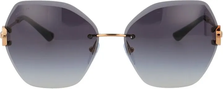 Bulgari Geometric Frame Sunglasses