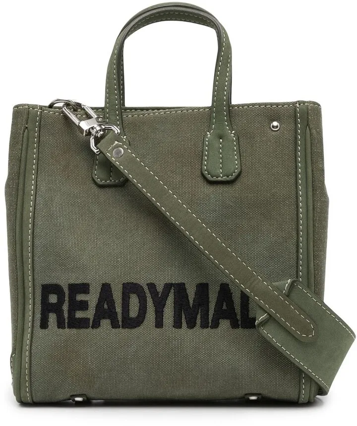 Embroidered-Logo Military Shoulder Bag