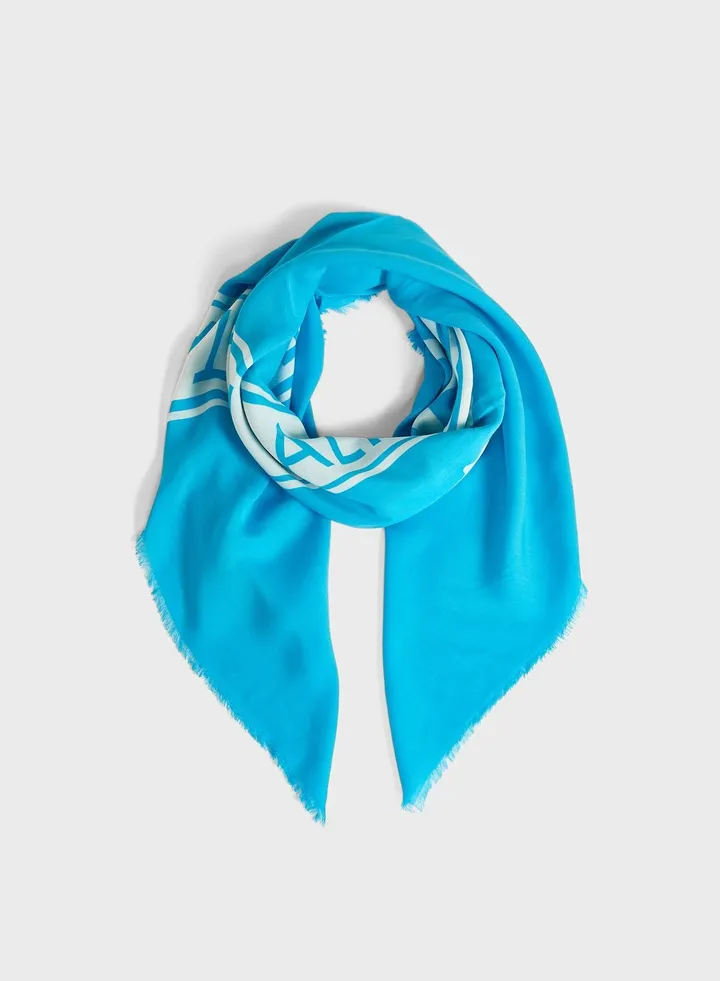 Fringe Hem Printed Scarf