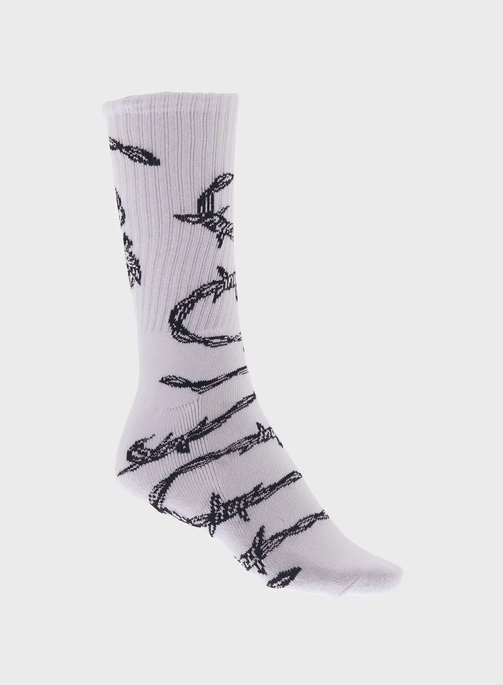 Barbed Wire Crew Socks
