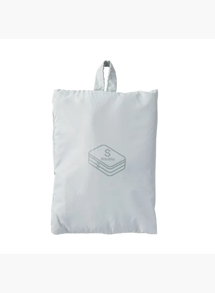 Recycled Nylon Gusset Case, Double Type, W 20 x D 26 x H 10 cm, S, Light Grey