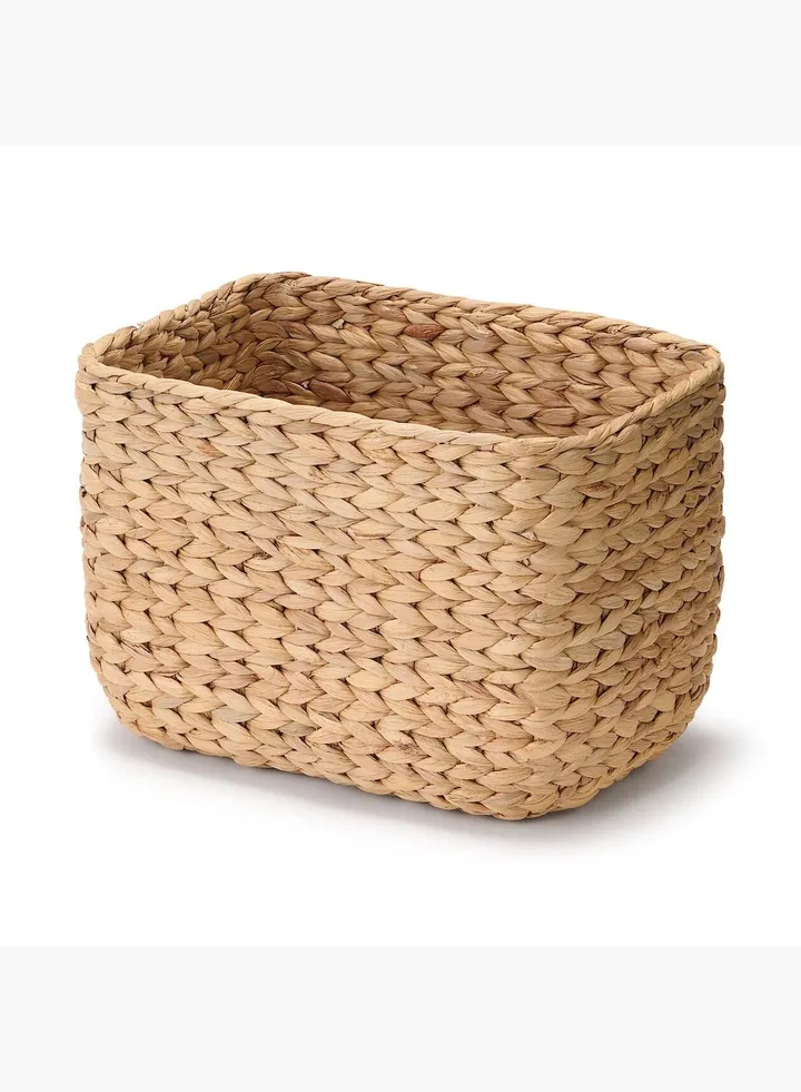 Water Hyacinth Rectangle Basket Large W 34 x D 23x H 24 cm