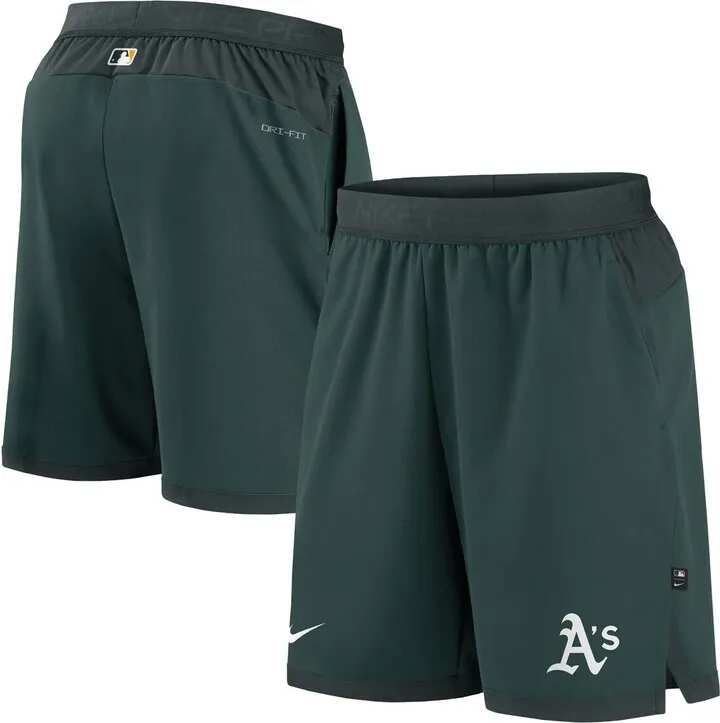 Men's Nike Green Oakland Athletics Authentic Collection Flex Vent Performance Shorts