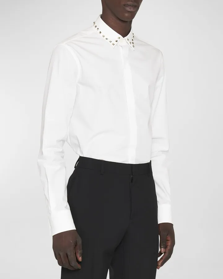 Men's Rockstud-Collar Sport Shirt