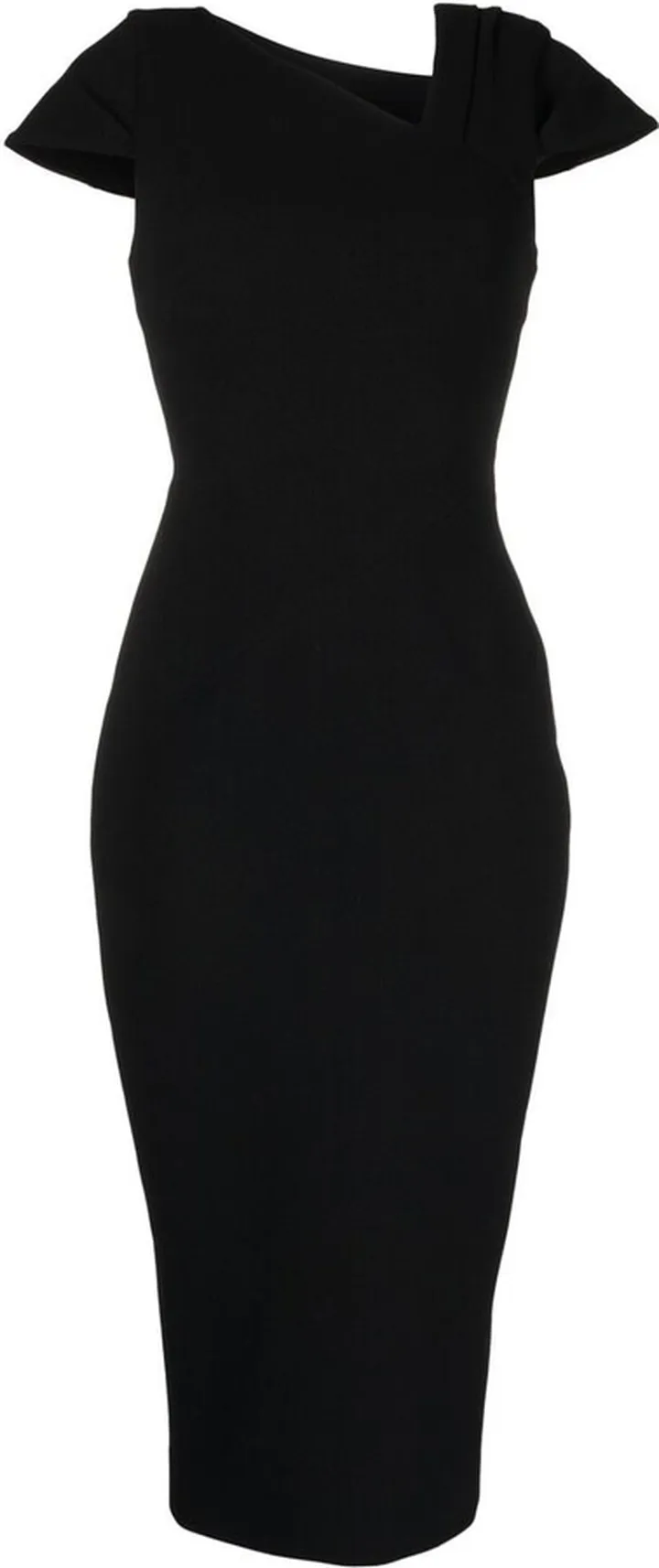 Vera asymmetric-neck dress
