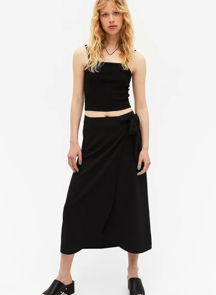 Tie Detail Wrap Skirt