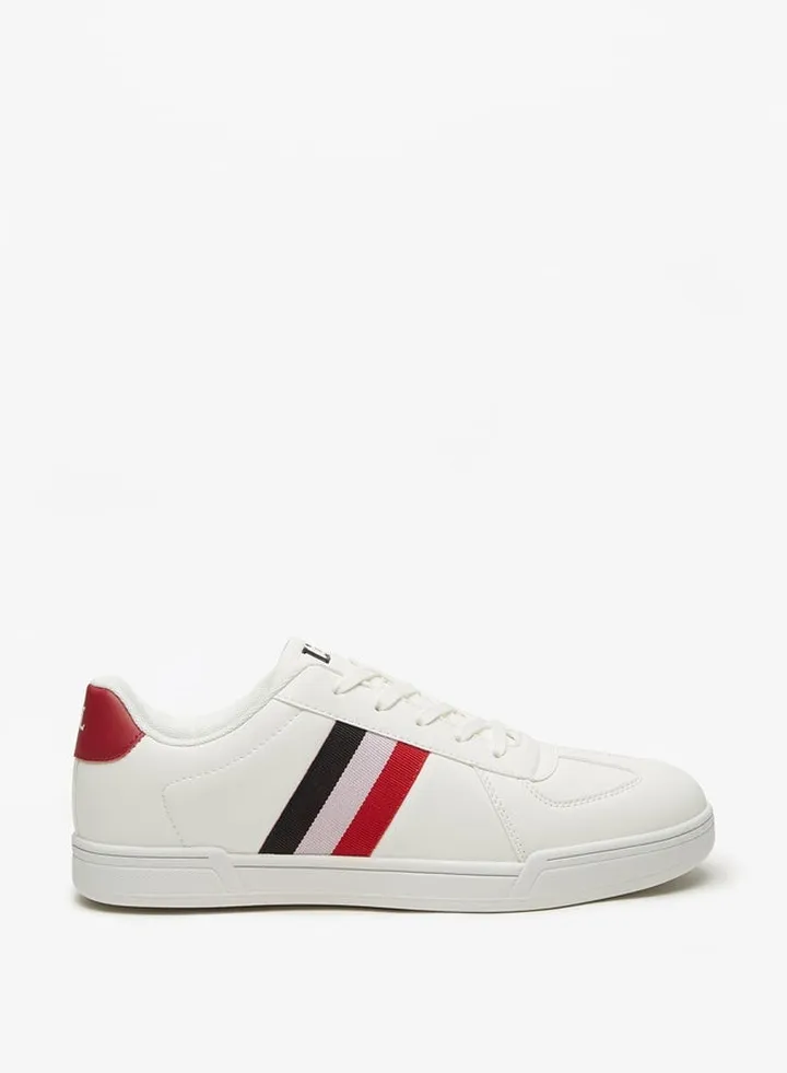 Men's Textured Lace-Up Casual Sneakers Shoes