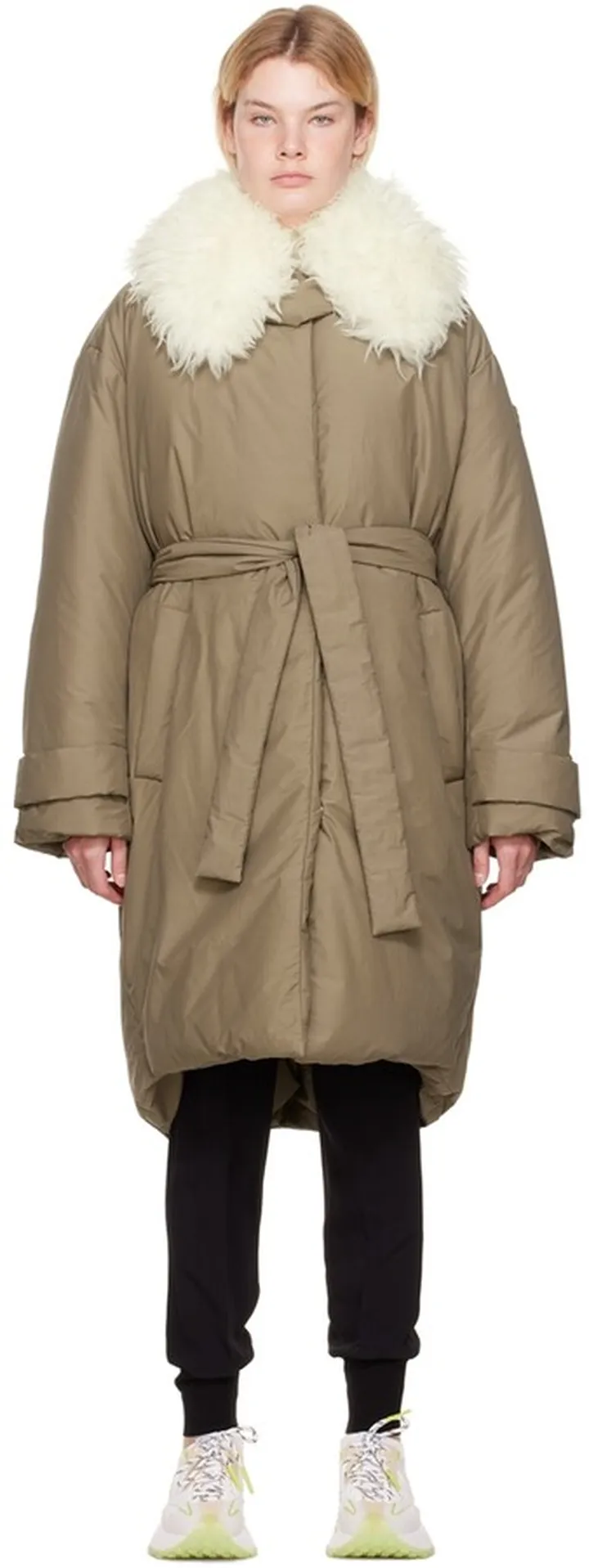 Stella McCartney Taupe FFF Collar Parka
