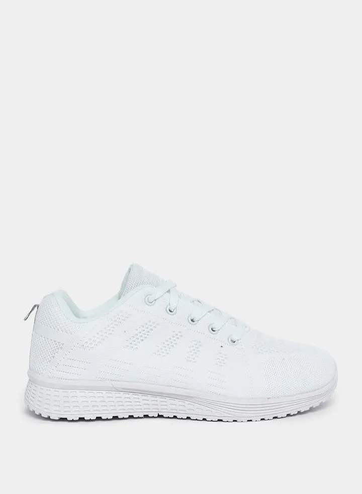 Knitted Lace Up Sneakers