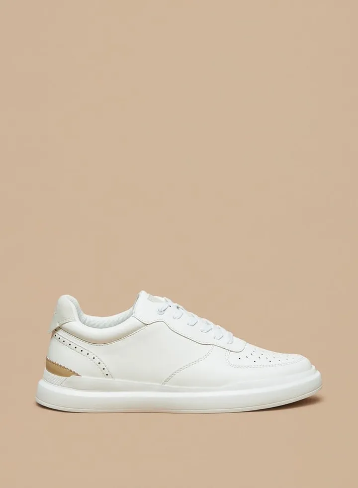 Men's Textured Lace-Up Sneakers