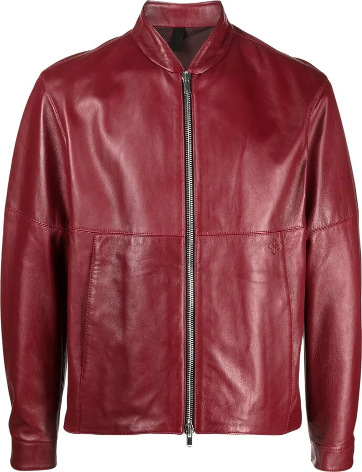 Zip-Fastening Leather Jacket