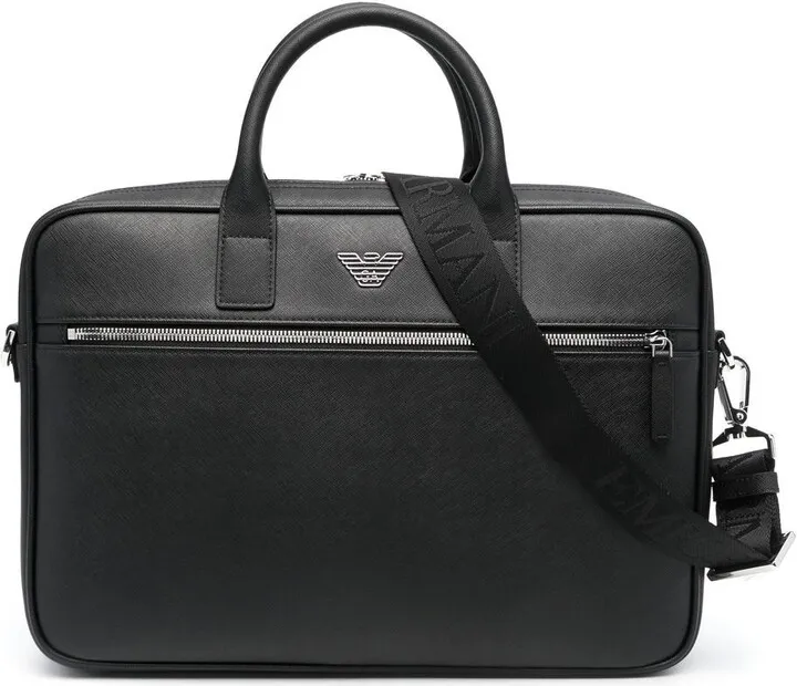 EMPORIO ARMANI- Leather Briefcase