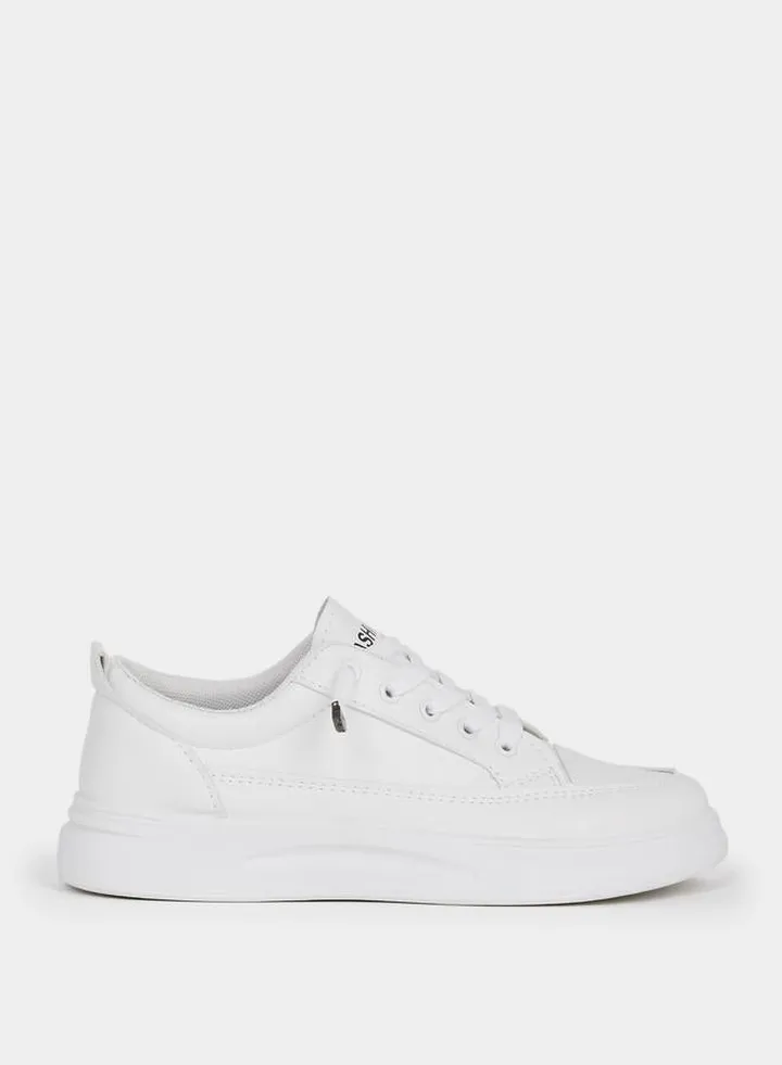 Solid Platform Casual Shoes