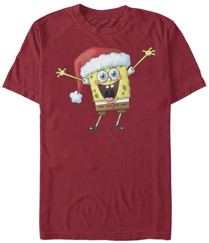 Men's SpongeBob SquarePants Happy Songe Short Sleeve T-shirt