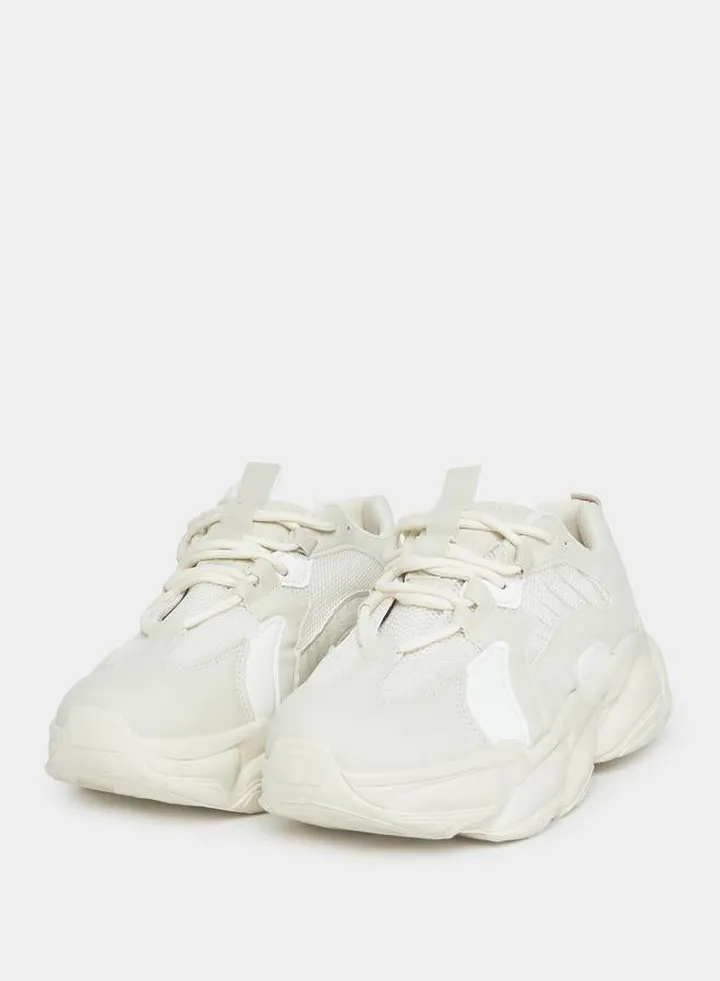 Mesh Detail Chunky Sneakers