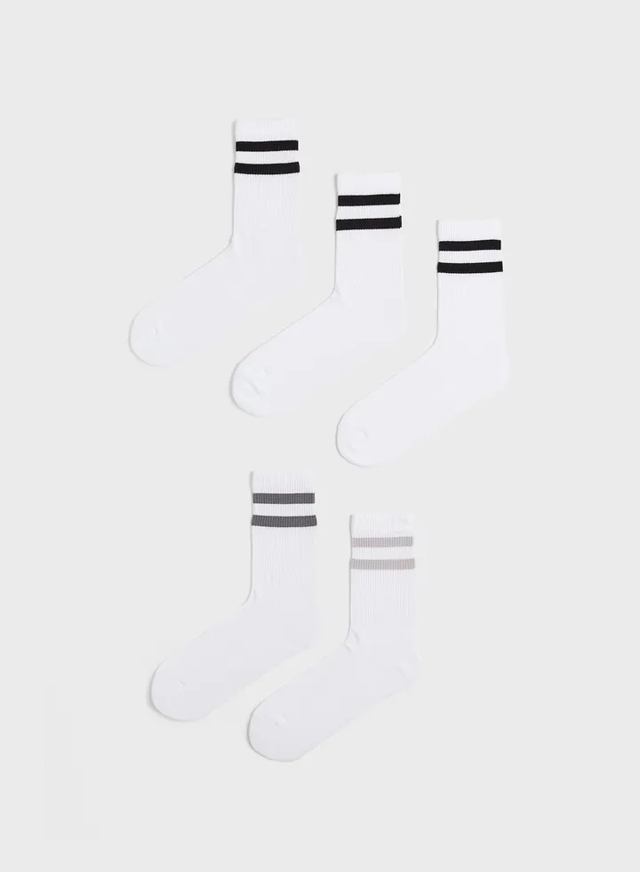5 Pack Crew Socks