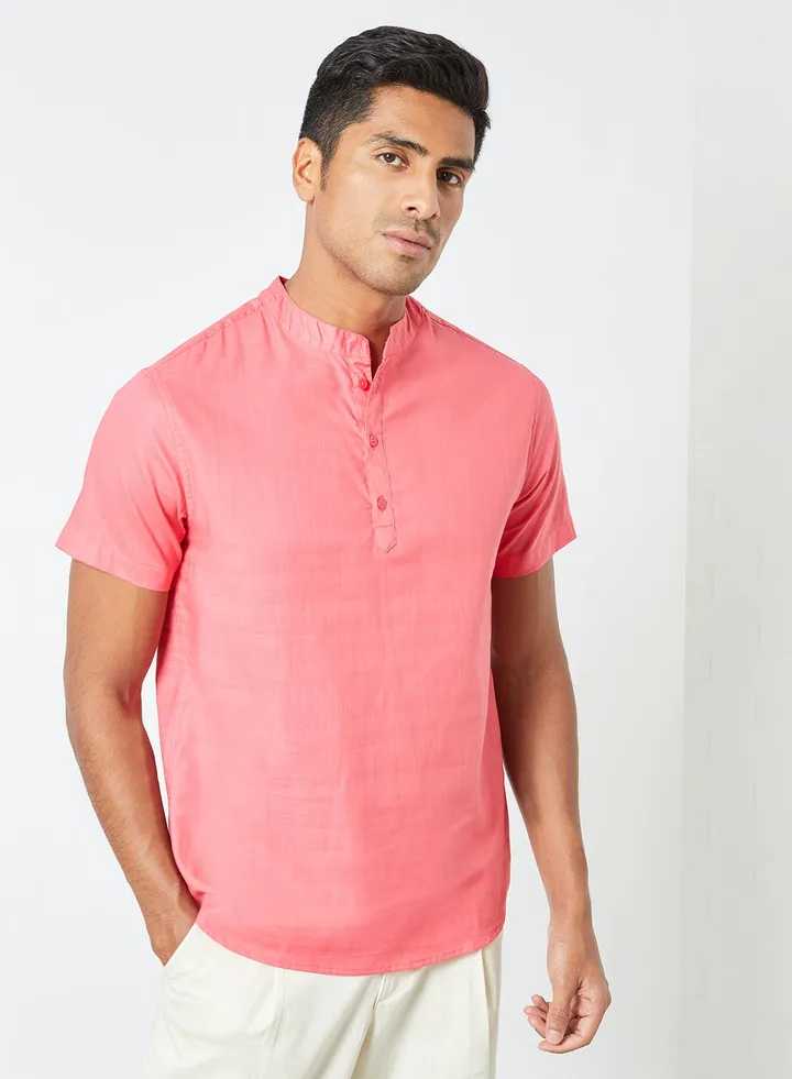Mandarin Collar Neck Shirt