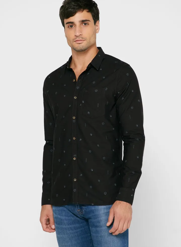Printed Slim Fit Casual Shirt