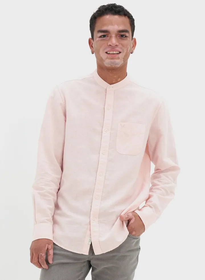 Band Collar Regular Fit Shirt