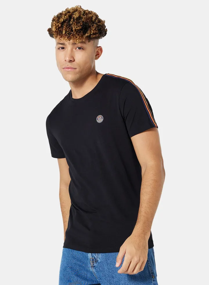 Stripe Panel Regular Fit T-Shirt
