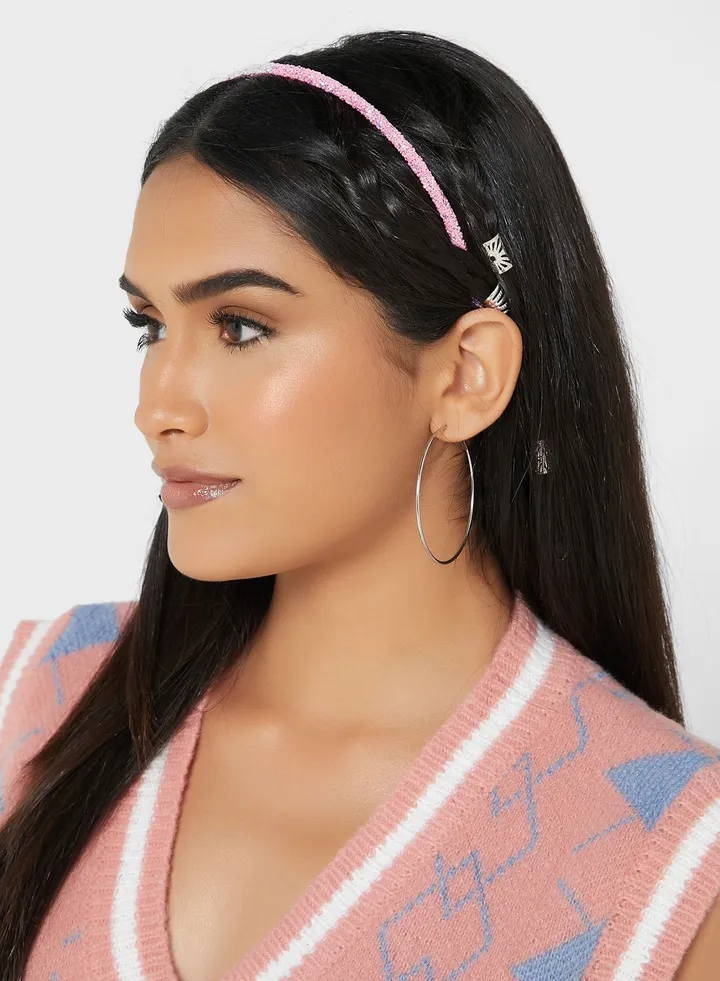 3 Pack Glitter Skinny Hairband