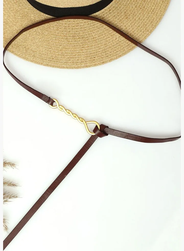 Casual Belt with Buckle Detail