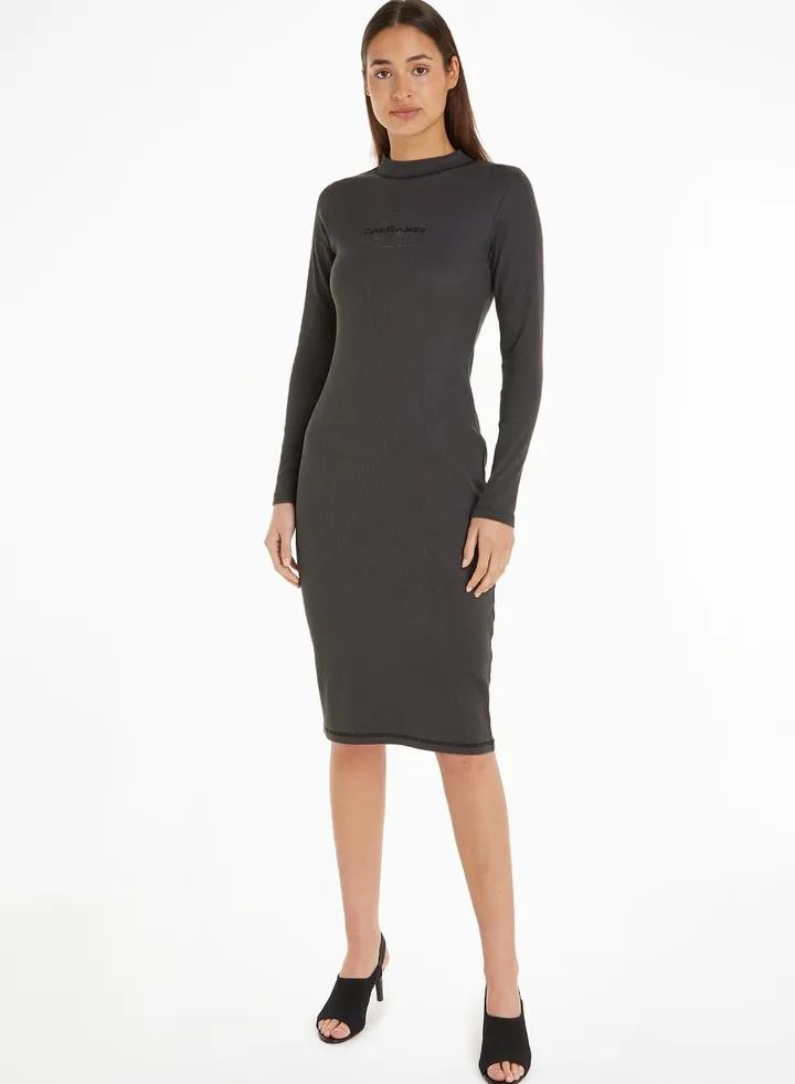 Crew Neck Ribbed Dress