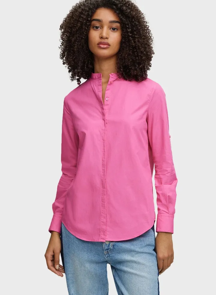 Mandarin Neck Blouse Top