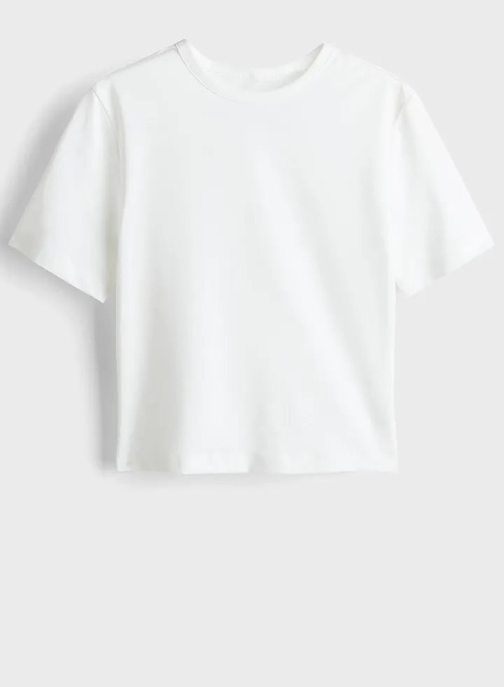 Drymove™ Crew Neck Crop T-Shirt