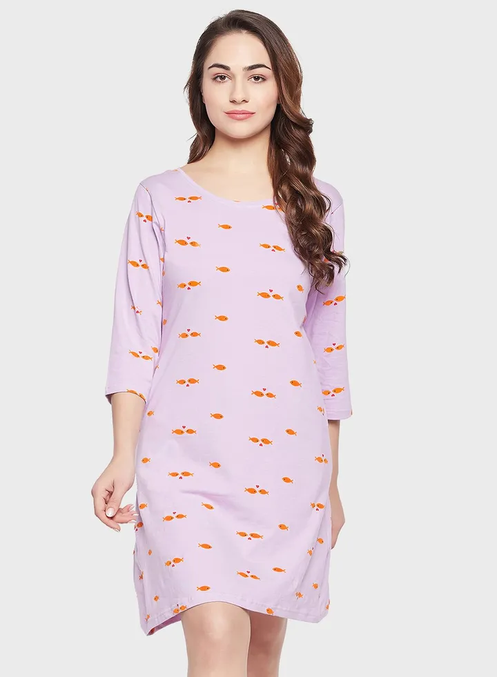Printed Knitted Nightdress