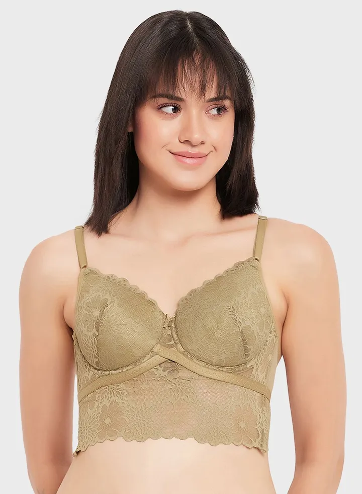 Lace Detail Plunge Neck Bra