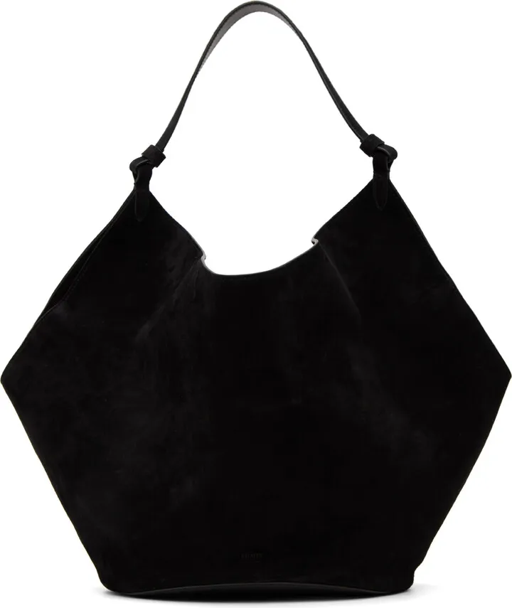 KHAITE Black Medium Lotus Tote