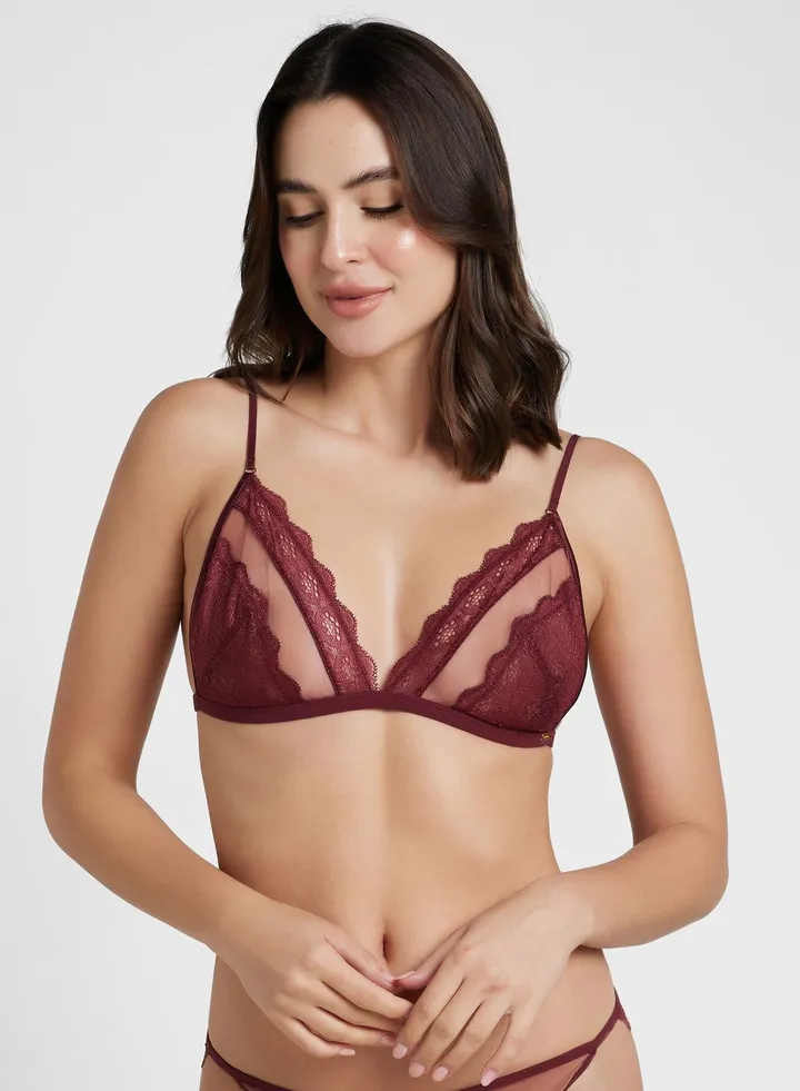 Strappy Lace Detail Bra